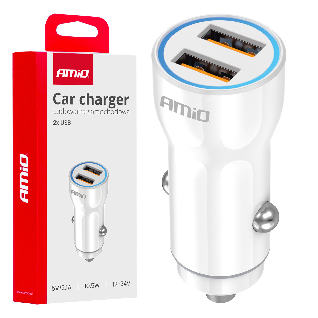 03879 Incarcator auto 2xUSB-A 12/24V