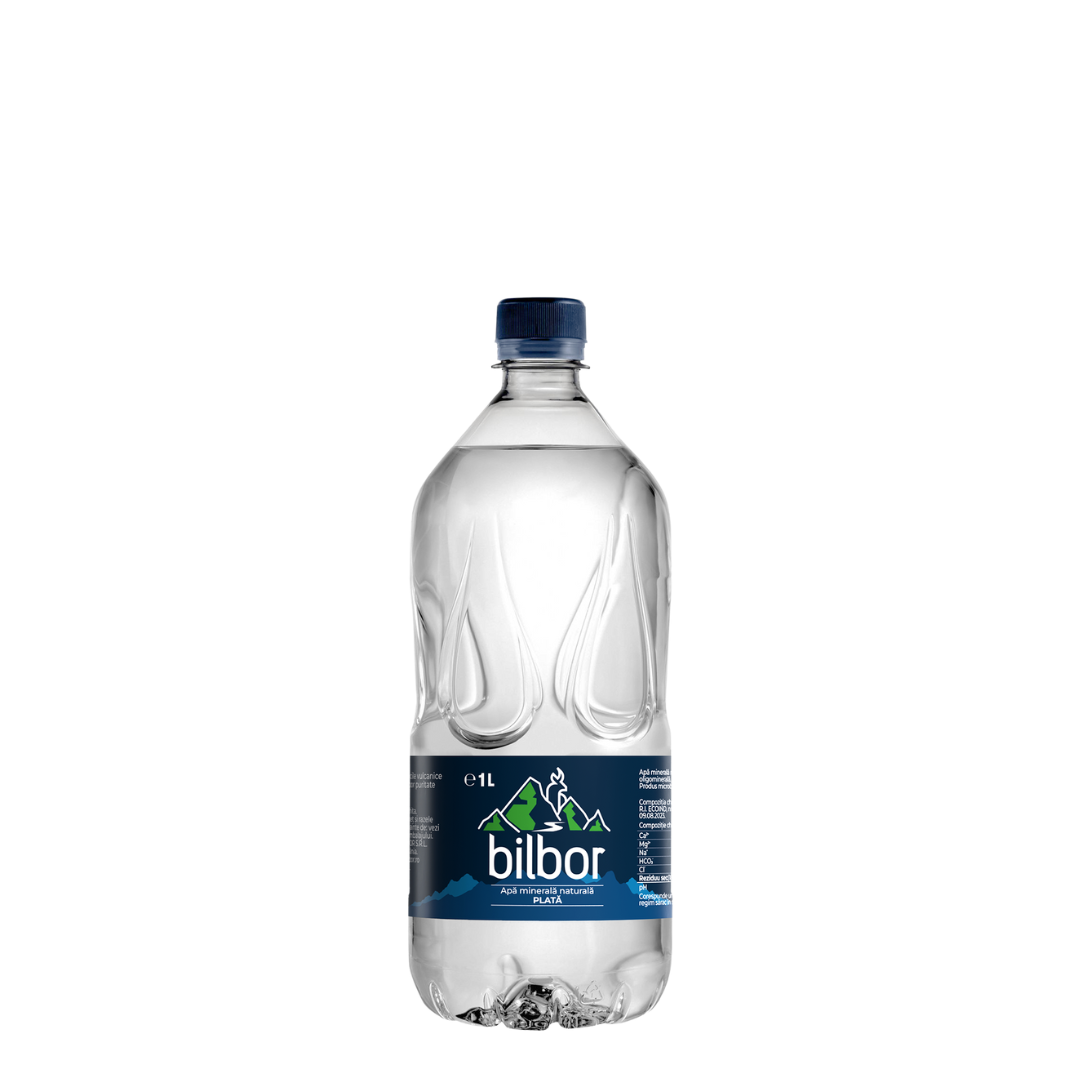 BILBOR - apă minerală naturală plată, oligominerală 1,0 L