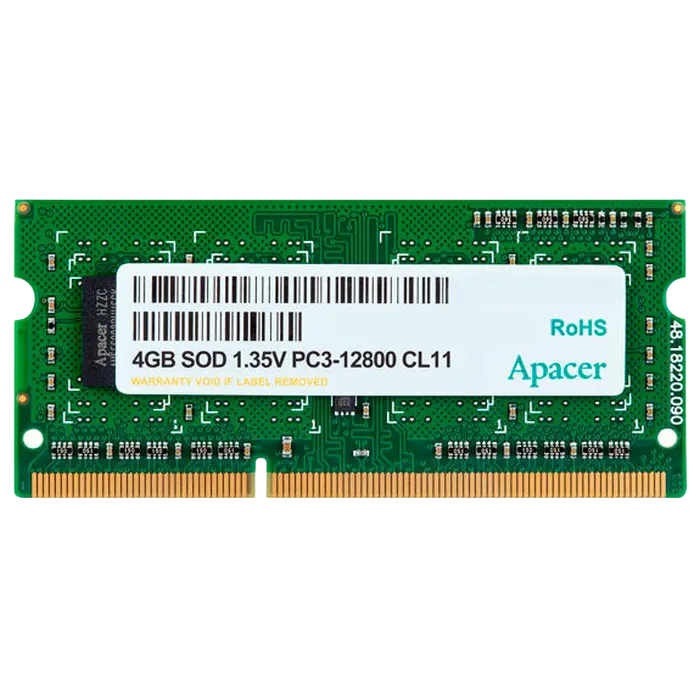 Memorie RAM Apacer AS04GFA60CATBGJ, DDR3 SDRAM, 1600 MHz, 4GB