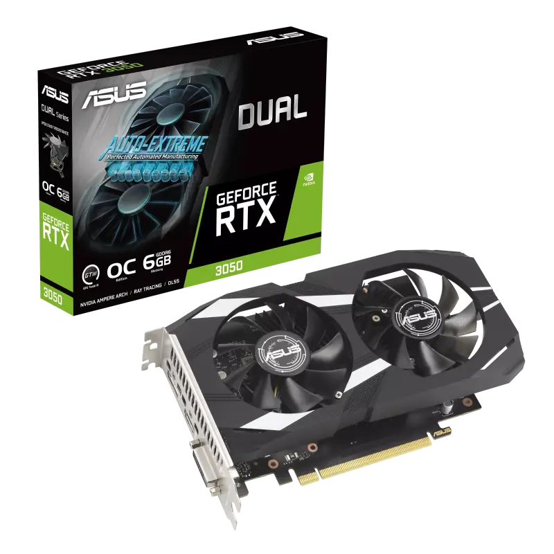 Placă Video ASUS DUAL-RTX3050-O6G, 6GB GDDR6 96bit