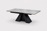 Masă de dining extensibilă "Titan Gray", blat ceramică, picior central design