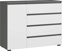 Comoda Grand 1200 (1D4S) grafit/ alb