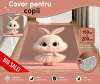Covor pentru copii cu iepuraș balerină