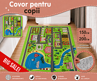 Covor pentru copii cu oraș