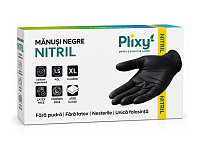 Manusi din nitril XL negru (M 3 5g+/-0 3g)/(10) Plixy