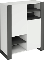 Comod vitrina Combo 1000х1187х421 grafit/alb C06