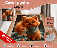 Covor pentru copii prieteni roșcați