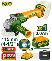Polizor unghiular (flex) cu acumulator 20V 115mm + 1 ac.; Jadever