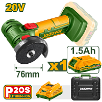 Mini polizor unghiular cu acumulator 20V 76mm + 1 ac.; Jadever