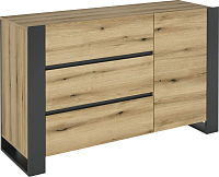 Comoda Combo 1300x788x421 Gri grafit/Stejar Evoke Coast C22