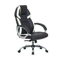 Fotoliu birou MC 031 negru cu linii bej