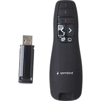 Presenter Gembird WP-L-12, Class 2 Laser, Range: 10m, 2.4 Ghz, 84g, 2xAAA