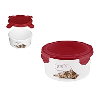 Container pentru hrana Lucky Pet 0.55l, pisici, bordo