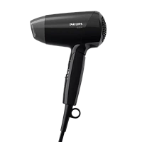 Uscător de păr compact Philips EssentialCare BHC010/10, 1200 W, Negru