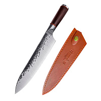 Set cutit profesional Chef cu husa, seria Brutus, HOCHO, otel japonez HRC 60 calire manuala, maner Delux Pakka