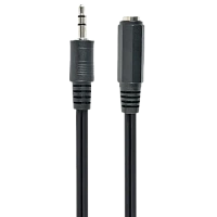 Cablu audio Cablexpert CCA-423-2M, 3.5mm 3-pin (F) - 3.5mm 3-pin (M), 2m, Negru