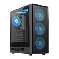 Carcasă PC Gamemax Storm 2 AB, Midi-Tower, Fără PSU, Negru