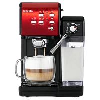 Cafetiera manuala Breville Prima Latte II VCF109X-01, 1050W, Roșu