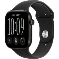 Apple Watch Series 12 GPS, 46mm Black Aluminium Case with Black Sport Band - M/L MJEL4