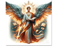 Mozaic cu Diamante 40 x 50 cm Ingerul Intelepciunii, Diamond Painting, Kit Creativ cu Strasuri Acrilice, Panza pe Targa