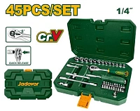 Set de chei tubulare și biți 1/4" (45 piese) JDST4D45 Jadever