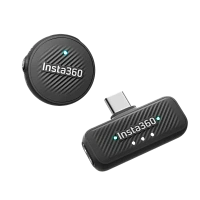Microfon portabil pentru înregistrare vocală Insta360 Mic Air (1 TX + 1 RX), Fără fir, Negru