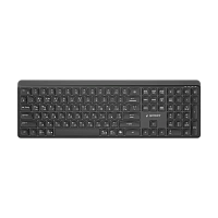 Wireless Keyboard Gembird Slim Pro Business KB-WPS-03-CYRL, Chocolate, 2.4Ghz, EN/RU, Black