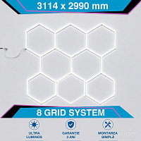 Corp de iluminat LED Modulara Hexagon (Kit de 8 hexagon) Ready to go