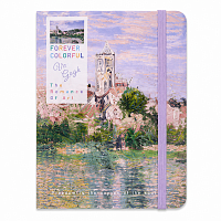 Carnet A5 cu elastic, 80 file dictando, coperta tare premium cu design artistic tip pictura