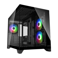 Carcasă PC Cougar FV150 Mini RGB, Mini-Tower, Fără PSU, Negru