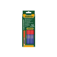 Creion de tâmplărie bicolor roșu/albastru (set 12 buc) Jadever JDMQ2512