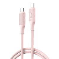 Cablu încărcare și sincronizare XO NB-Q265B, USB Type-C/USB Type-C, 1m, Roz