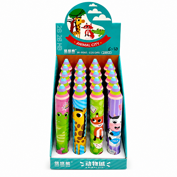 Set 4 Radiere Figurative Tip Creion, 13.5 cm, Modele Animalute Asortate, Pentru Scoala si Birou