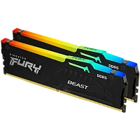 Memorie RAM Kingston FURY Beast RGB, DDR5 SDRAM, 5600 MHz, 128GB, KF556C36BBEAK2-128