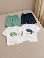 Costum pentru băieți: tricou și pantaloni scurți „Iguană”, Turcia
