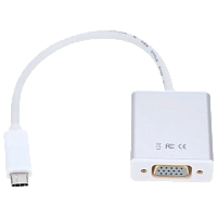 Adaptor Video APC Electronic APC-631006, Type-C - VGA D-Sub, 0,15m, Alb