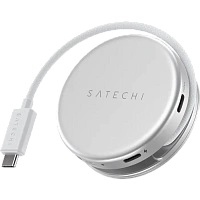 Satechi OntheGo™ 5-in-1 Multiport Silver, USB-C Host, USB-C PD60W, USB-C 3.2Gen1, USB-A 3.2Gen1, SD