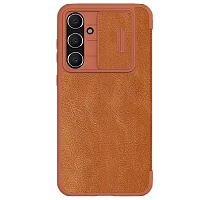 Husă tip carte Nillkin Samsung Galaxy S23 FE Qin Pro, Cafeniu