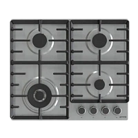 Plită pe gaz Gorenje GW 642 ABX, Oțel inoxidabil