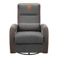 Scaun Gaming Cougar FIDOM, Imitație de in, Gri | Portocaliu