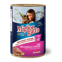 MORANDO conserve de pate pentru pisici Professional Gatto  PATE Agnello Fegato 400g