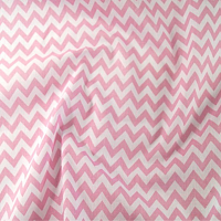 Cersaf elastic din bumbac p/u carucior, 40*80cm, ZigZag Roz