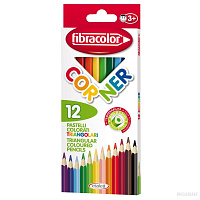 Creioane color 12 cul  Corner Fibracolor 10049MC012SE