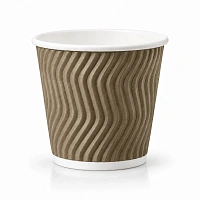 Pahar din hirtie Ripple S 4oz (120 ml) craft d61mm (25 buc)
