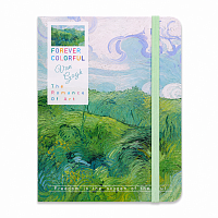 Carnet A5 cu elastic, 80 file dictando, coperta tare premium cu design artistic tip pictura