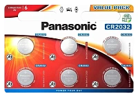 Baterii rotunde Panasonic CR-2032EL, CR2032, 6buc.