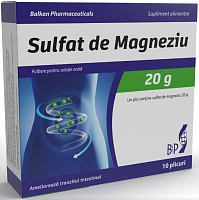 Sulfat de Magneziu 20 g, 10 plicuri | Balkan Pharmaceuticals