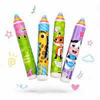 Set 4 Radiere Figurative Tip Creion, 13.5 cm, Modele Animalute Asortate, Pentru Scoala si Birou