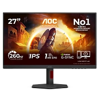 27" AOC 27G4ZR, Black, IPS, 1920x1080, 260Hz, AdaptiveSync, 0.3msMPRT, 300cd, HDR10 ,HDMI+DP, Pivot
