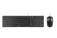 Set Tastatură + Mouse Genius SlimStar C126, Cu fir, Negru